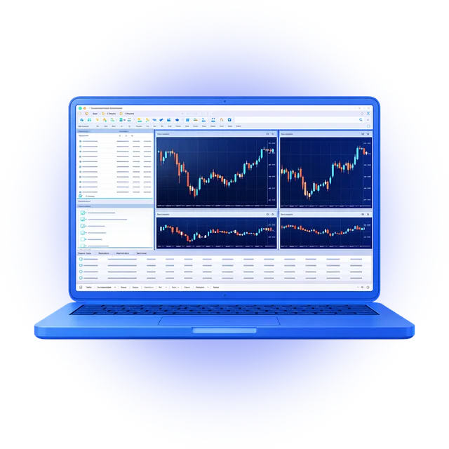 MetaTrader 5 trading platform open on a laptop for a Weltrade account
